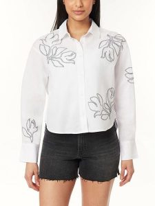 Scotch & Soda Koszula w kolorze białym rozmiar: XL. Białe koszule Scotch & Soda, xl, z aplikacjami, z bawełny, bez kołnierzyka, bez ramiączek. Za 153,71 zł.