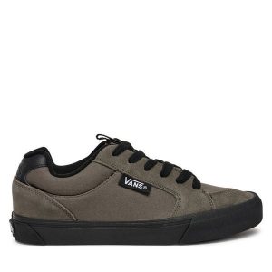 Tenisówki Vans. Brązowe trampki Vans, bez wzorów, bez zapięcia. Za 249,99 zł.