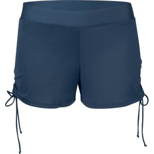 Szorty kąpielowe z figami wewnętrznymi. Czarne bikini bonprix, bez wzorów. Za 79,99 zł.