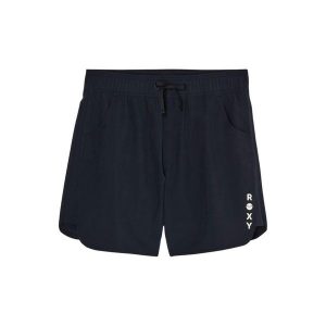 Spodenki boardshort dla Kobiety ROXY WAVE 7" Czarny. Szare szorty Roxy, bez wzorów, z elastanu, sportowe. Za 219,99 zł.