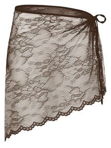 Sublevel Spódnica w kolorze brązowym rozmiar: M/L. Brązowe spódnice Sublevel, l, bez wzorów, z koronki, mini. Za 60,99 zł.