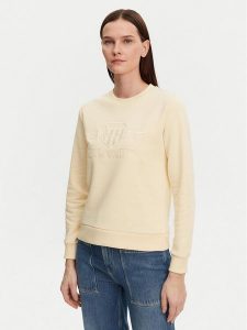 Gant Bluza Tonal Archive Shield 4200663 Beżowy Regular Fit. Brązowe bluzy GANT, l, bez wzorów, z bawełny, bez kaptura. Za 299,99 zł.