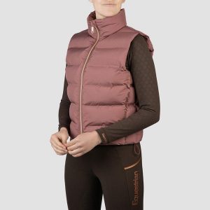 Horka Bodywarmer Daphne - Deep Ruby. Czerwone kurtki HORKA, bez wzorów, z puchu, bez kaptura. Za 359,00 zł.