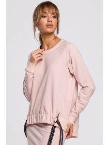Made of emotion Bluza w kolorze jasnoróżowym rozmiar: XXL. Różowe bluzy Made Of Emotion, xxl, z aplikacjami, bez kaptura. Za 74,99 zł.