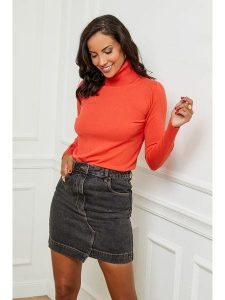 Soft Cashmere Golf w kolorze pomarańczowym rozmiar: 38/40. Pomarańczowe golfy Soft Cashmere, bez wzorów, z kaszmiru. Za 114,45 zł.