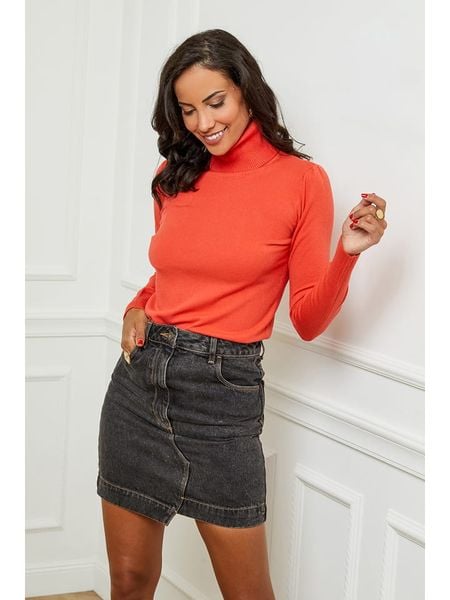 Soft Cashmere Golf w kolorze pomarańczowym rozmiar: 38/40. Pomarańczowe golfy Soft Cashmere, bez wzorów, z kaszmiru. Za 114,45 zł.