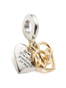 Pandora Pozłacana zawieszka z diamentem rozmiar: onesize. Szare zawieszki Pandora, z diamentem, metalowe. Za 281,45 zł.