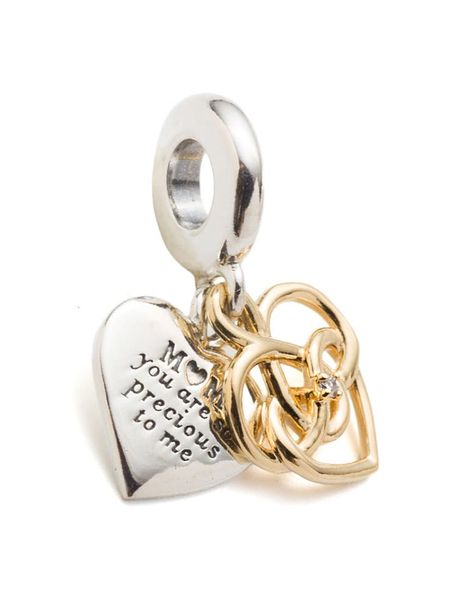 Pandora Pozłacana zawieszka z diamentem rozmiar: onesize. Szare zawieszki Pandora, z diamentem, metalowe. Za 266,03 zł.