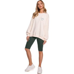 Bawełniane Legginsy Typu Kolarki - Zielone. Zielone legginsy MOE, bez wzorów, z bawełny. Za 129,90 zł.