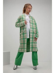 Josephine & Co Kardigan w kolorze beżowo-zielonym rozmiar: S. Brązowe kardigany Josephine & Co, z wełny. Za 365,42 zł.