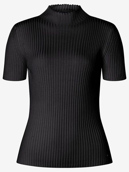 More & More Koszulka w kolorze czarnym rozmiar: 36. Czarne bluzki More & More, s, bez wzorów, z wiskozy, klasyczne, bez kołnierzyka, bez ramiączek. Za 107,95 zł.