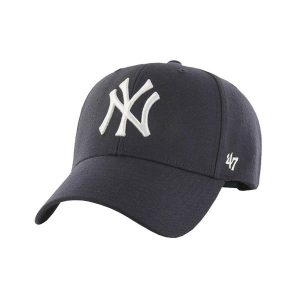 Czapka z daszkiem dla dorosłych New York Yankees MVP Cap. Niebieskie czapki 47 Brand, bez wzorów, sportowe. Za 99,99 zł.