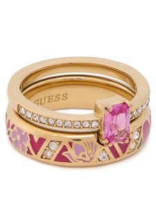 Guess Pierścionek JUBR06 421JW Złoty. Żółte pierścionki Guess, ze stali. Za 299,99 zł.