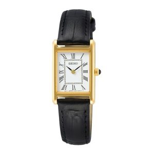 Seiko Kobiety zegarek Seiko złoto - stal nierdzewna i skóra Zegarki damskie 1 ct Damski. Żółte zegarki Seiko. Za 960,99 zł.