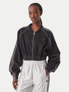 Adidas Bluza Sst Denim Tracktop KS9216 Czarny Regular Fit. Czarne bluzy ADIDAS, l, bez wzorów, z bawełny, bez kaptura. Za 399,99 zł.