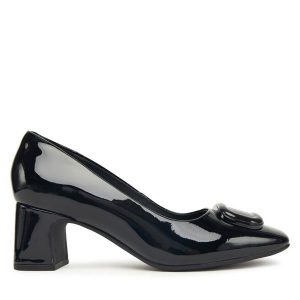 Czółenka Clarks. Czarne czółenka Clarks, bez wzorów, bez obcasa, bez zapięcia. Za 349,99 zł.