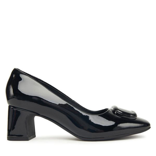 Czółenka Clarks. Czarne czółenka Clarks, bez wzorów, bez obcasa, bez zapięcia. Za 279,99 zł.