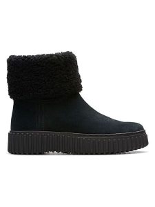 Clarks Skórzane botki "Torhill Turn" w kolorze czarnym rozmiar: 37. Czarne botki Clarks, bez wzorów, ze skóry, bez obcasa, bez zapięcia. Za 298,67 zł.
