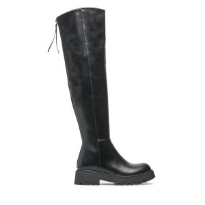 Kozaki Jenny Fairy. Czarne kozaki Jenny Fairy, bez wzorów, bez obcasa, na płaskiej podeszwie, bez zapięcia. Za 249,99 zł.