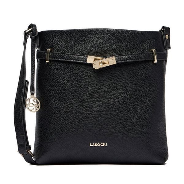 Torebka Lasocki. Czarne listonoszki Lasocki, bez wzorów, bez dodatków. Za 169,99 zł.