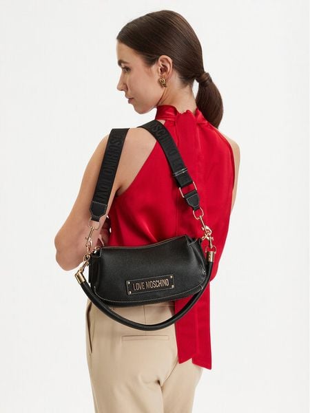LOVE MOSCHINO Torebka JC4288PP0OK1400A Czarny. Czarne torebki klasyczne LOVE MOSCHINO, bez wzorów, ze skóry, bez dodatków. Za 688,99 zł.