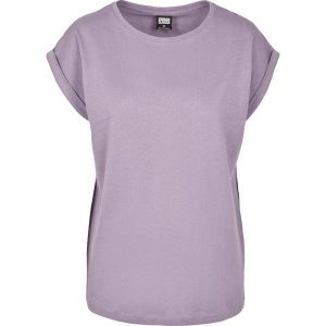 Koszulka Damska Z Rozszerzonym Ramieniem. Fioletowe bluzki Urban Classics, m, bez wzorów, sportowe, bez kołnierzyka, bez ramiączek. Za 48,99 zł.