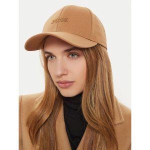 Czapka z daszkiem BOSS. Brązowe czapki Boss, bez wzorów. Za 129,99 zł.