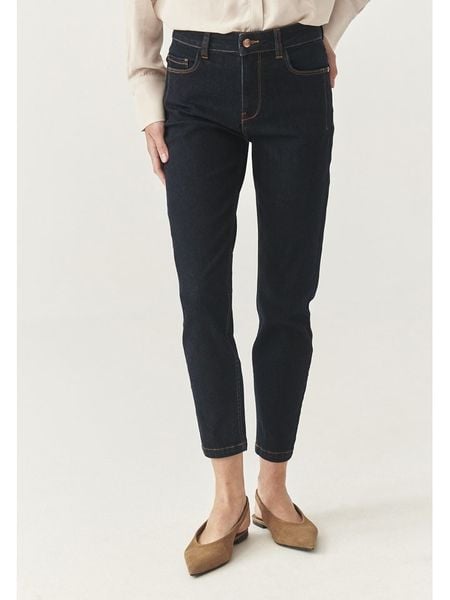 TATUUM Dżinsy - Skinny fit - w kolorze granatowym rozmiar: 46. Niebieskie jeansy Tatuum, z aplikacjami, ze skóry, z podwyższonym stanem. Za 161,34 zł.