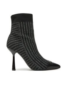 KARL LAGERFELD Botki KL31343 Czarny. Czarne botki KARL LAGERFELD, bez wzorów, z materiału, bez obcasa, na szpilce, bez zapięcia. Za 519,99 zł.