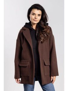 Awama Kurtka przejściowa w kolorze brązowym rozmiar: XL. Brązowe kurtki Awama, xl, bez wzorów, bez kaptura. Za 219,08 zł.