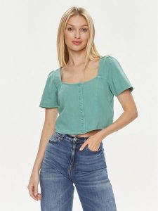 Levi's® Bluzka Pascale A7332-0005 Zielony Regular Fit. Zielone bluzki l, bez wzorów, z bawełny, bez kołnierzyka, bez ramiączek. Za 319,99 zł.