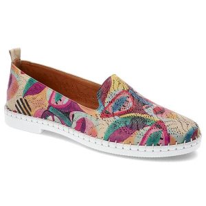 Kolorowe Mokasyny Venezia Modne Buty Damskie. Półbuty Venezia, bez wzorów, ze skóry, bez obcasa, na obcasie, bez zapięcia. Za 229,00 zł.