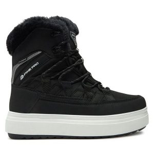 Śniegowce Alpine Pro. Czarne buty zimowe Alpine Pro, bez obcasa, bez zapięcia. Za 439,99 zł.