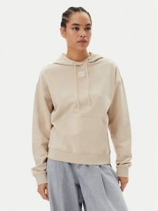 HUGO Bluza Delfinia 50522423 Beżowy Regular Fit. Brązowe bluzy Hugo, xs, bez wzorów, z bawełny, bez kaptura. Za 379,99 zł.