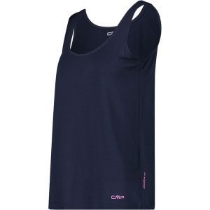 Damski tank top CMP. Niebieskie topy CMP, bez wzorów, sportowe, bez kołnierzyka, bez ramiączek. Za 176,50 zł.