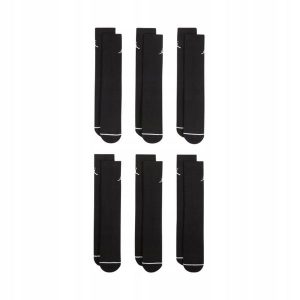 Skarpety Jordan Everyday Cushioned Crew 6 par czarne. Czarne skarpetki Jordan, bez wzorów. Za 201,86 zł.