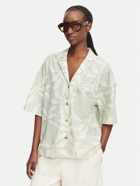 Billabong Koszula Beach Side 24B041501 Zielony jasny Relaxed Fit. Zielone koszule Billabong, s, bez wzorów, z bawełny, bez kołnierzyka, bez ramiączek. Za 228,99 zł.
