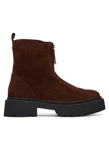 Steve Madden Botki SM11003404 Brązowy. Brązowe botki Steve Madden, bez wzorów, ze skóry, bez obcasa, na płaskiej podeszwie, bez zapięcia. Za 549,99 zł.