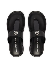 MICHAEL Michael Kors Japonki Koya Flip Flap 40S6KOFA1L Czarny. Czarne klapki MICHAEL Michael Kors, bez wzorów, ze skóry, bez obcasa. Za 479,99 zł.