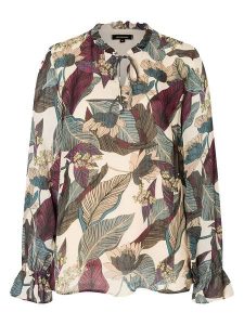 More & More Bluzka w kolorze beżowo-zielonym rozmiar: 38. Brązowe bluzki More & More, bez wzorów, z wiskozy, bez kołnierzyka, bez ramiączek. Za 100,75 zł.