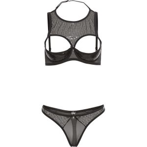 Biustonosz + stringi (2 części) bonprix czarny. Komplety bielizny marki bonprix. Za 49,99 zł.