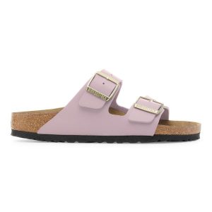 Klapki damskie BIRKENSTOCK Arizona Birko-Flor Faded Purple. Fioletowe klapki Birkenstock, bez wzorów, z materiału, bez obcasa. Za 329,99 zł.