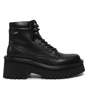Trapery Liu Jo. Czarne buty zimowe Liu Jo, bez obcasa, bez zapięcia. Za 589,99 zł.