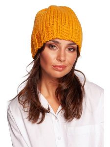 Be Wear Czapka w kolorze musztardowym rozmiar: onesize. Pomarańczowe czapki Be Wear, bez wzorów, z materiału. Za 82,95 zł.