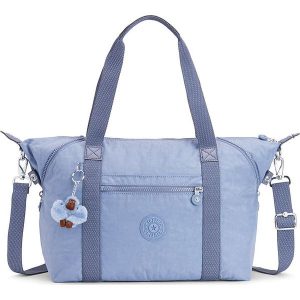 Torebka "Art" w kolorze błękitnym - 44 x 27 x 20 cm. Torebki klasyczne marki Kipling. W wyprzedaży za 150,95 zł.