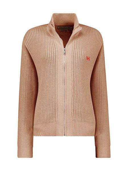 Canadian Peak Kardigan w kolorze jasnobrązowym rozmiar: L. Brązowe kardigany Canadian Peak, l, bez wzorów, ze splotem, bez ramiączek. Za 109,00 zł.