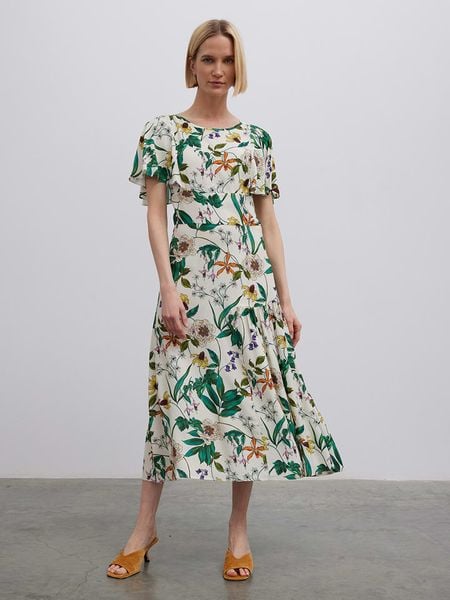 BGN Sukienka ze wzorem rozmiar: 38. Sukienki BGN, na imprezę, bez wzorów, z wiskozy, bez kołnierzyka, bez ramiączek, maxi. Za 126,45 zł.