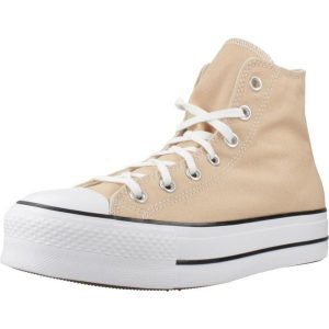 Buty CONVERSE CHUCK TAYLOR ALL STAR LIFT HI Pomarańczowy. Brązowe trampki Converse, bez wzorów, z tkaniny, bez zapięcia. Za 368,99 zł.