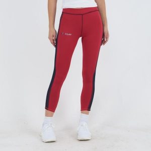 Damskie Legginsy Biegowe Stretch Kluczowe Cechy Model. Fioletowe legginsy ELPLAYER, bez wzorów, z bawełny. Za 64,00 zł.