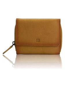 Bellicci Skórzany portfel "Kelda" w kolorze żółtym - 12 x 10 x 3,5 cm rozmiar: onesize. Żółte portfele Bellicci, bez wzorów, z materiału. Za 113,99 zł.